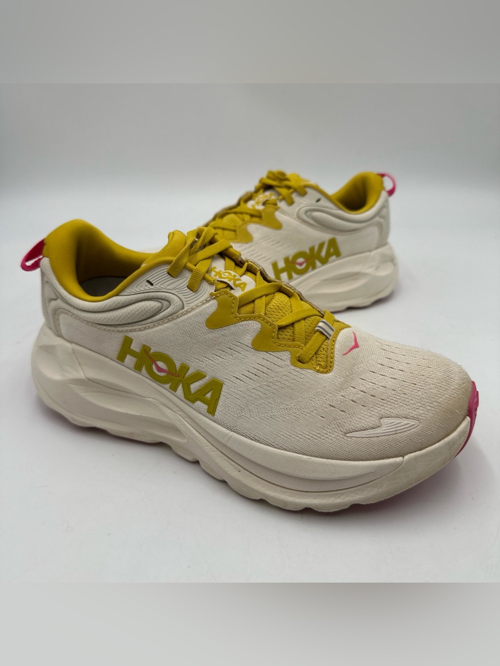 HOKA Gaviota 6 Women’s Size 9 B Birch Yellow Gold Running Shoes 1171933-BHY
